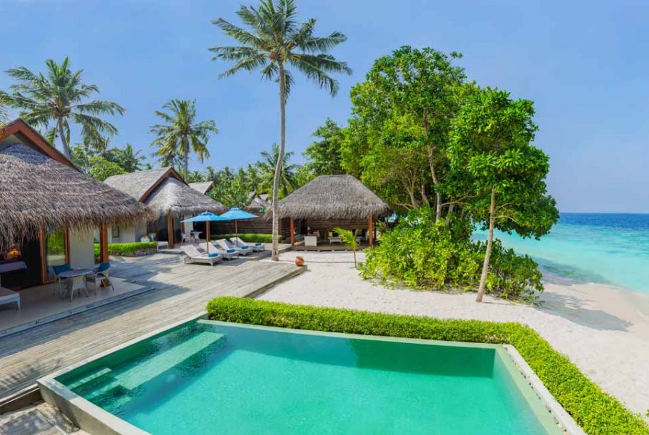 Two-Bedroom Family Beach Villa with pool